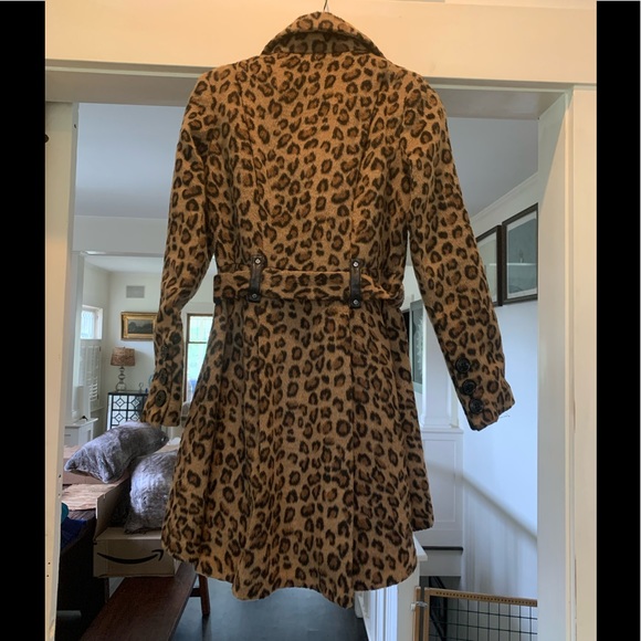 Steve Madden leopard pea coat - Picture 2 of 3